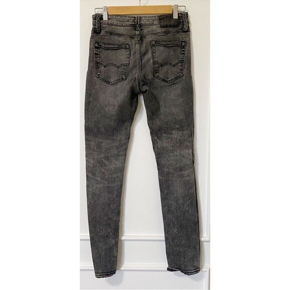 American Eagle Outfitters Men’s Black Destroyed Slim Jeans | Size 28x32 - Picture 4 of 7